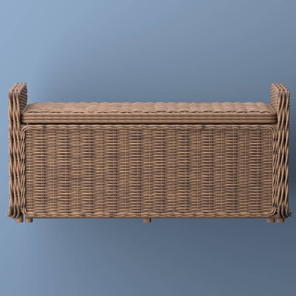 Naples 47.50" Wicker Trunk Storage Bench