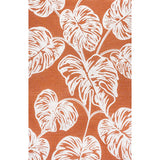 Livid High-Low Two-Tone Monstera Leaf Indoor/Outdoor Area Rug