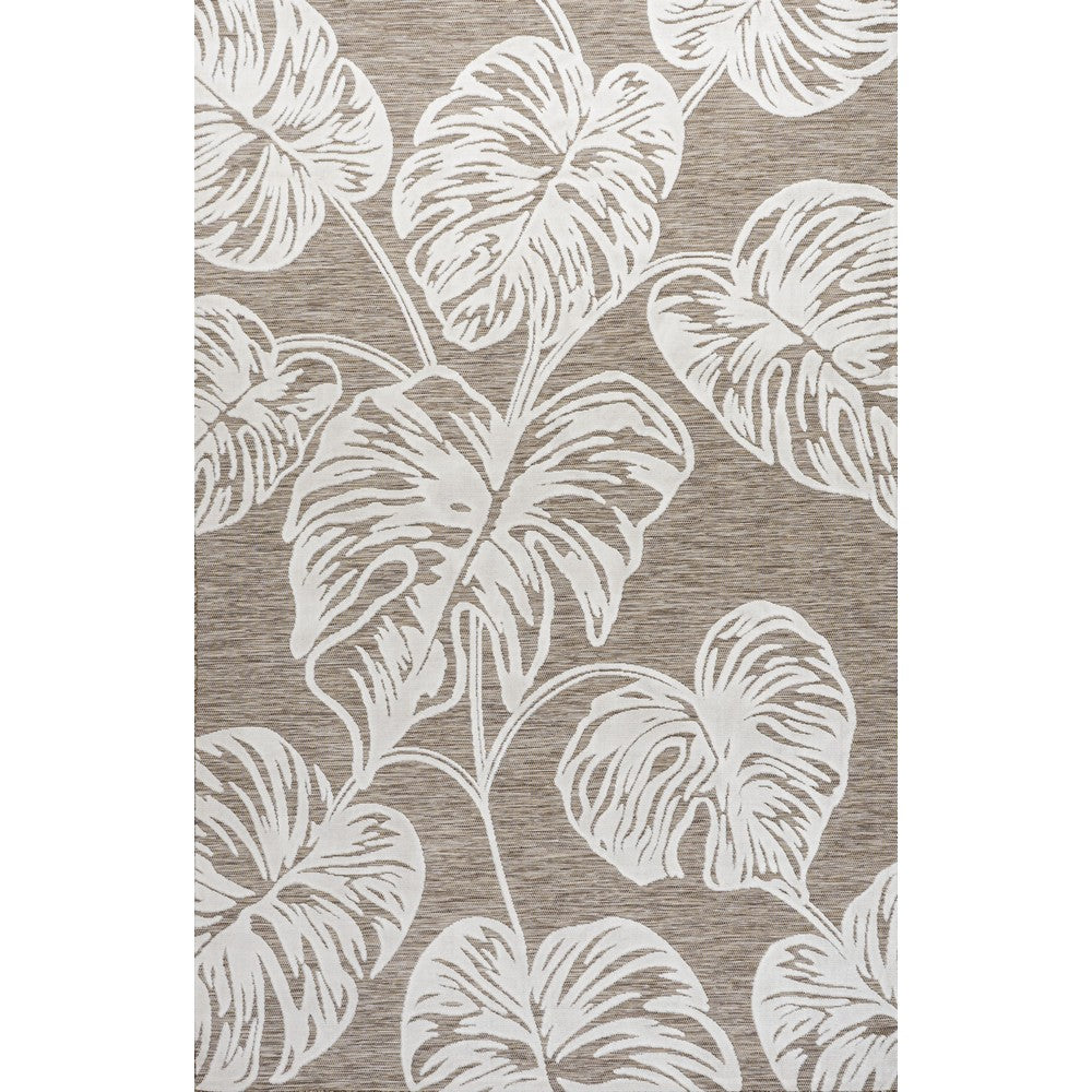 Livid High-Low Two-Tone Monstera Leaf Indoor/Outdoor Area Rug