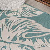 Livid High-Low Two-Tone Monstera Leaf Indoor/Outdoor Area Rug