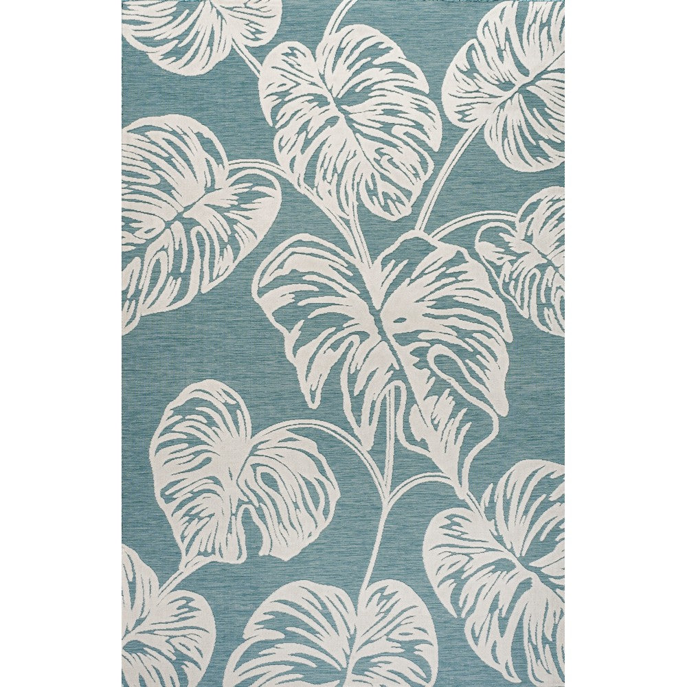 Livid High-Low Two-Tone Monstera Leaf Indoor/Outdoor Area Rug