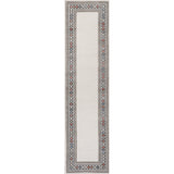 Well High-Low Modern Diamond Border Indoor/Outdoor Area Rug