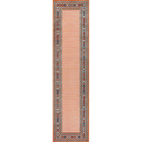 Well High-Low Modern Diamond Border Indoor/Outdoor Area Rug