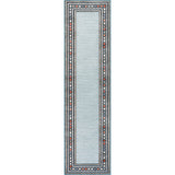 Well High-Low Modern Diamond Border Indoor/Outdoor Area Rug