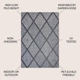 Oswald diamond Trellis Indoor/outdoor Area Rug