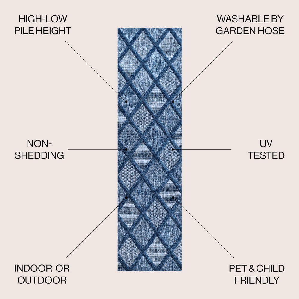Oswald diamond Trellis Indoor/outdoor Area Rug
