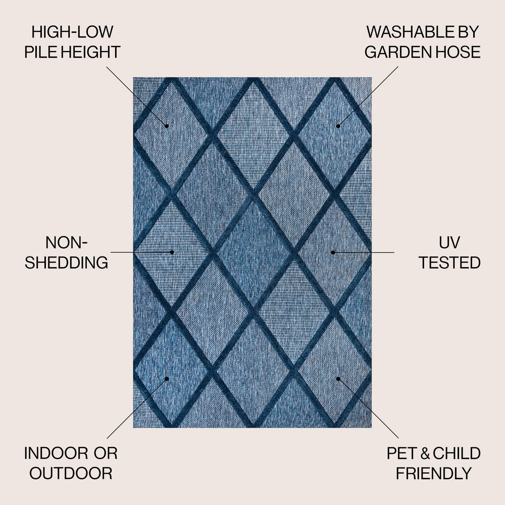 Oswald diamond Trellis Indoor/outdoor Area Rug