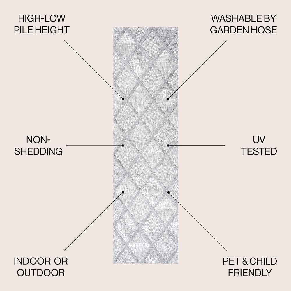 Oswald diamond Trellis Indoor/outdoor Area Rug