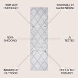 Oswald diamond Trellis Indoor/outdoor Area Rug