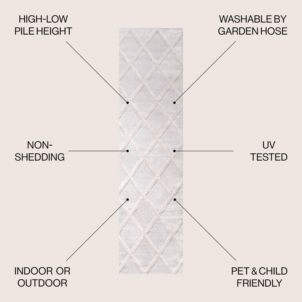 Oswald diamond Trellis Indoor/outdoor Area Rug