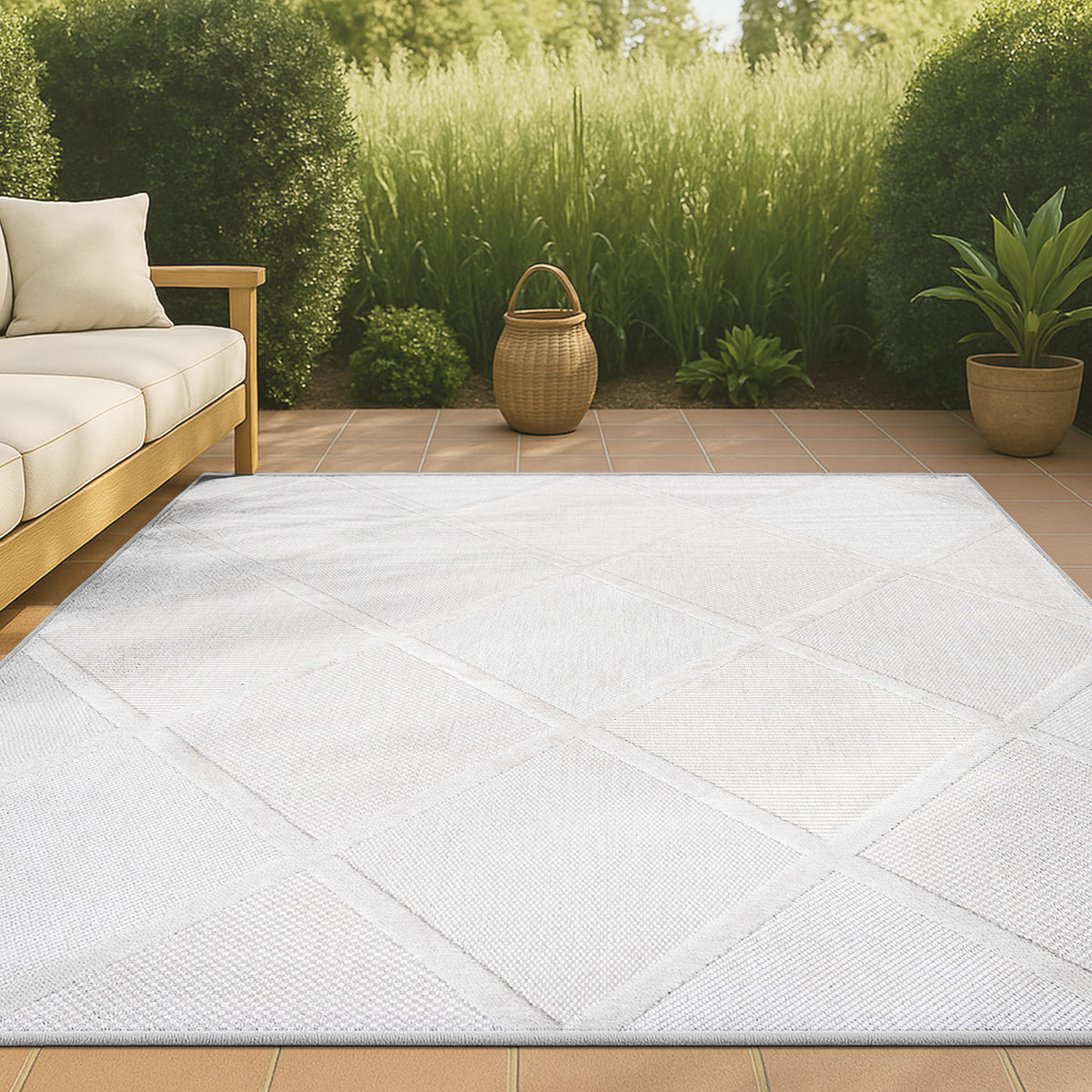 Oswald diamond Trellis Indoor/outdoor Area Rug