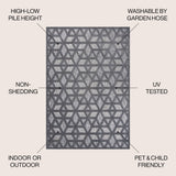 Celia neutral Geometric Indoor/outdoor Area Rug