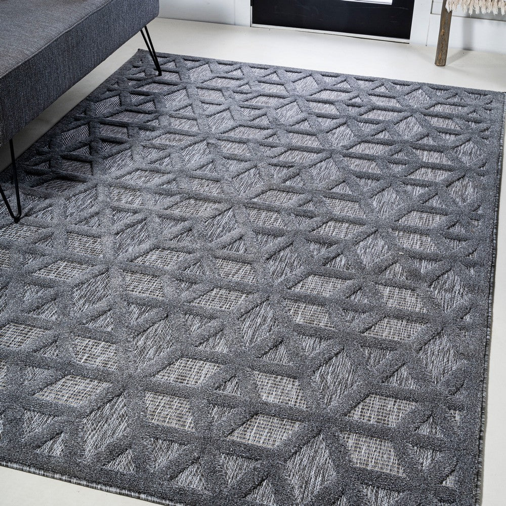 Celia neutral Geometric Indoor/outdoor Area Rug