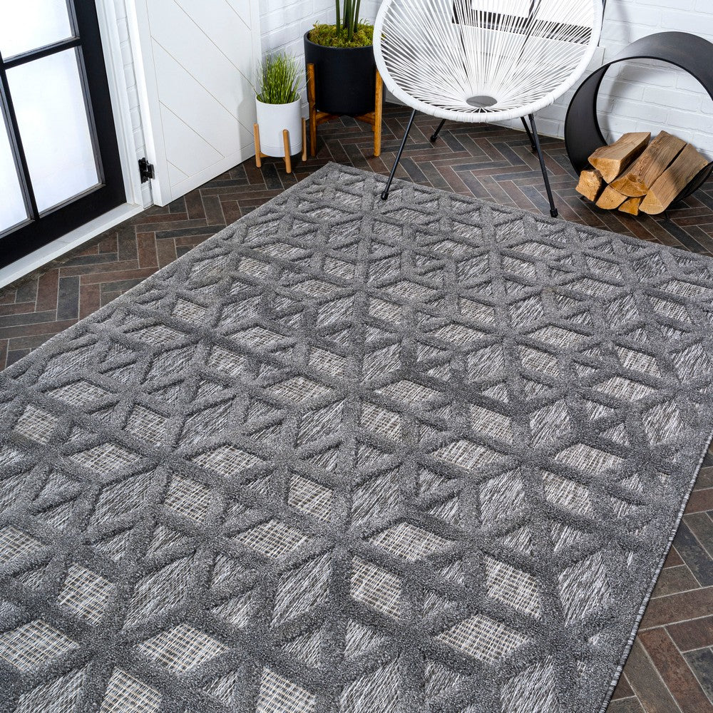 Celia neutral Geometric Indoor/outdoor Area Rug