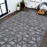 Celia neutral Geometric Indoor/outdoor Area Rug