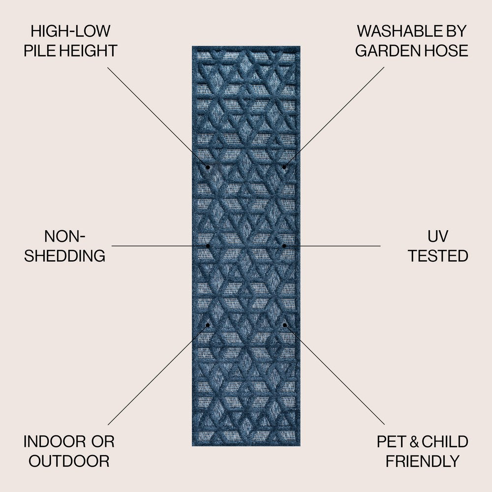 Celia neutral Geometric Indoor/outdoor Area Rug