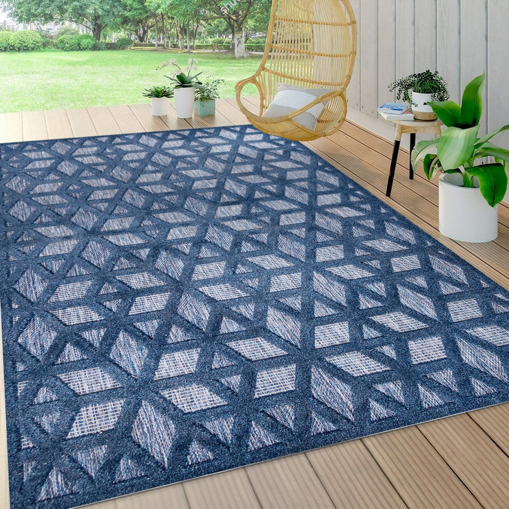 Celia neutral Geometric Indoor/outdoor Area Rug