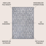Celia neutral Geometric Indoor/outdoor Area Rug