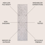 Celia neutral Geometric Indoor/outdoor Area Rug