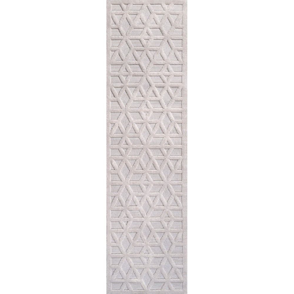 Celia neutral Geometric Indoor/outdoor Area Rug