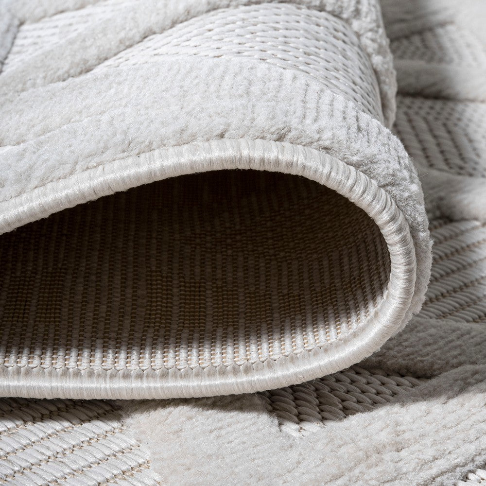 Celia neutral Geometric Indoor/outdoor Area Rug