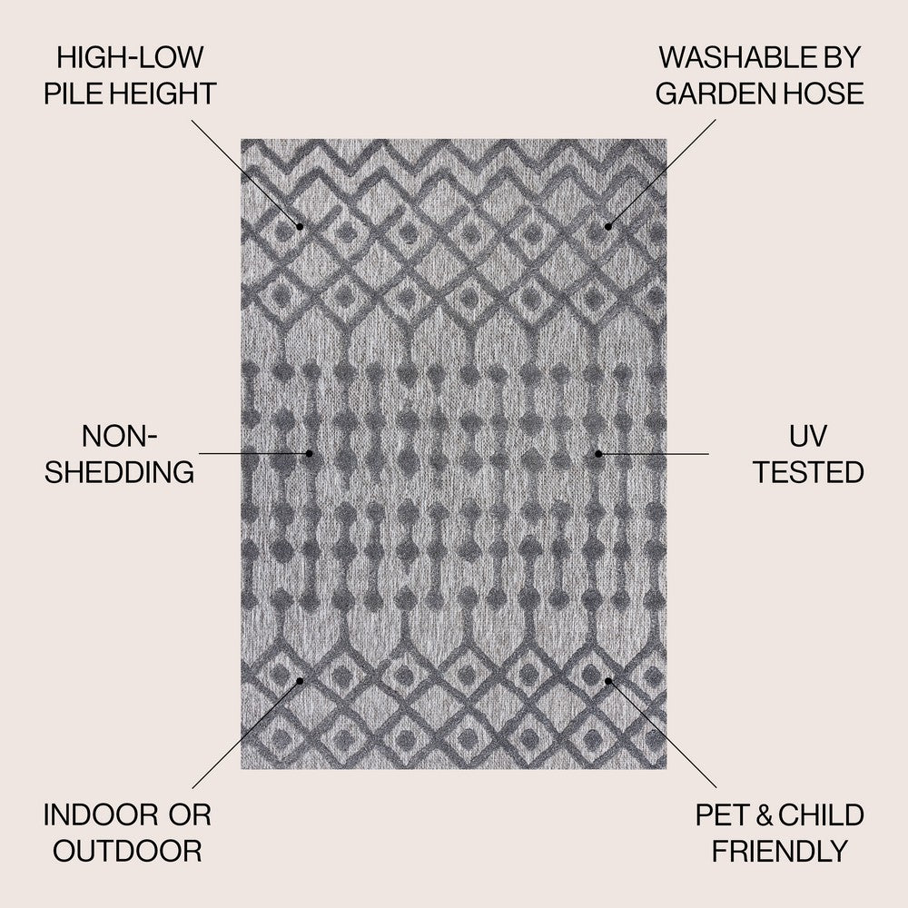 Shakespeare moroccan Diamond Indoor/outdoor Area Rug