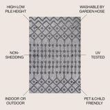 Shakespeare moroccan Diamond Indoor/outdoor Area Rug