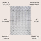 Shakespeare moroccan Diamond Indoor/outdoor Area Rug