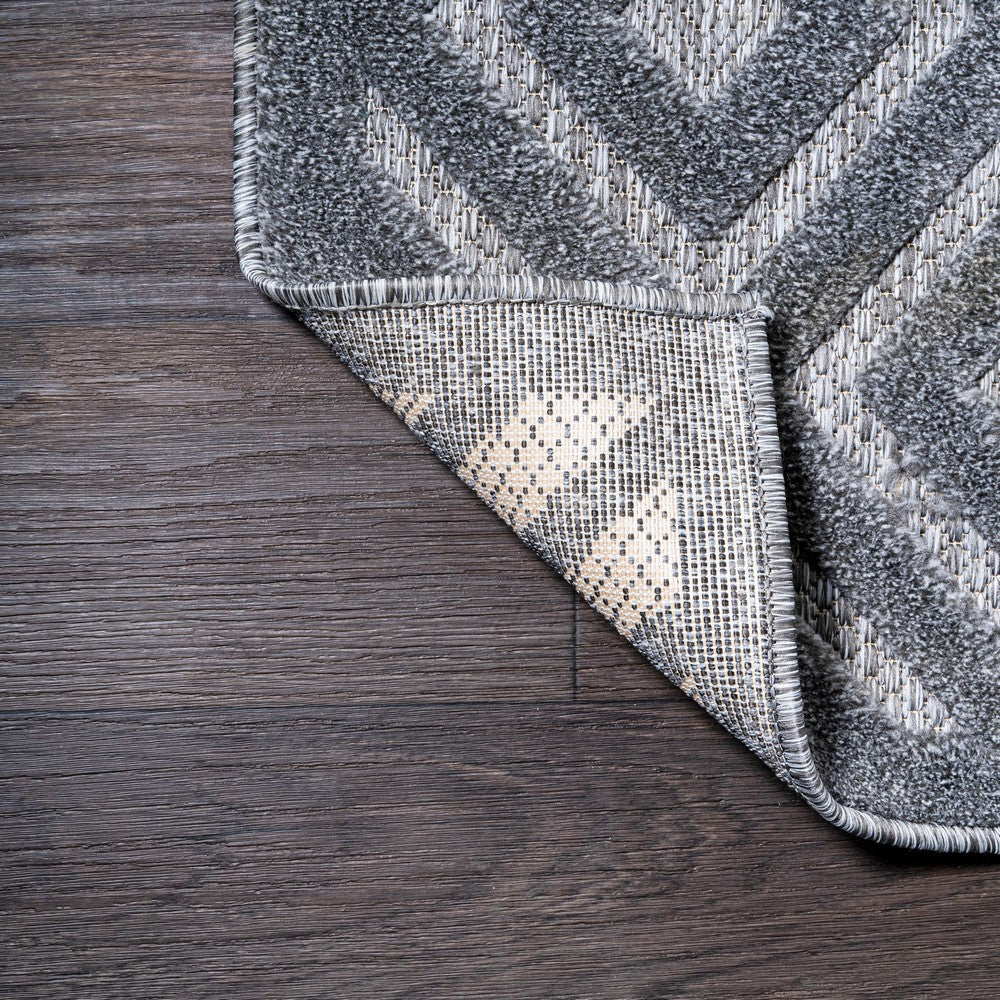 Zachariah neutral Diamond Trellis Indoor/outdoor Area Rug