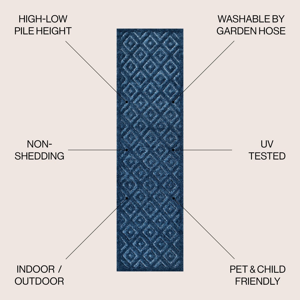 Zachariah neutral Diamond Trellis Indoor/outdoor Area Rug