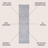 Zachariah neutral Diamond Trellis Indoor/outdoor Area Rug