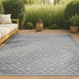 Zachariah neutral Diamond Trellis Indoor/outdoor Area Rug