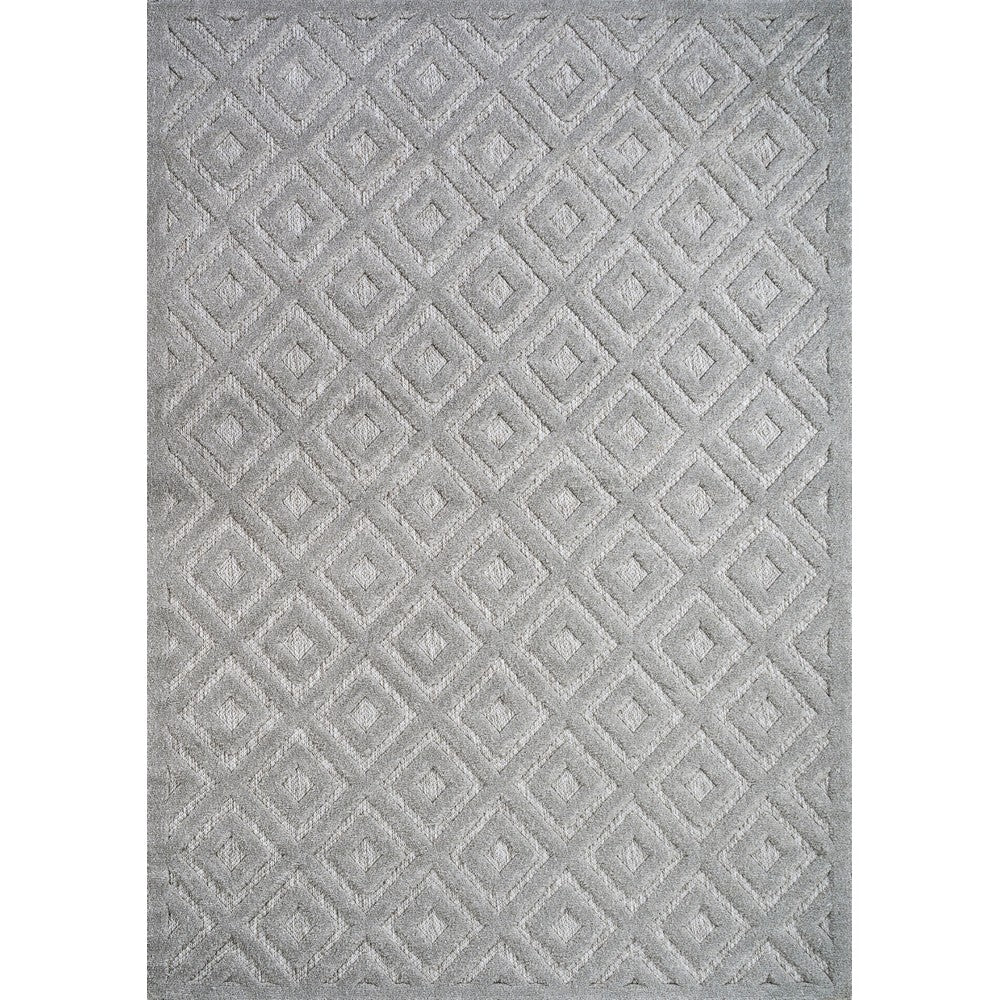 Zachariah neutral Diamond Trellis Indoor/outdoor Area Rug