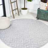 Zachariah neutral Diamond Trellis Indoor/outdoor Area Rug