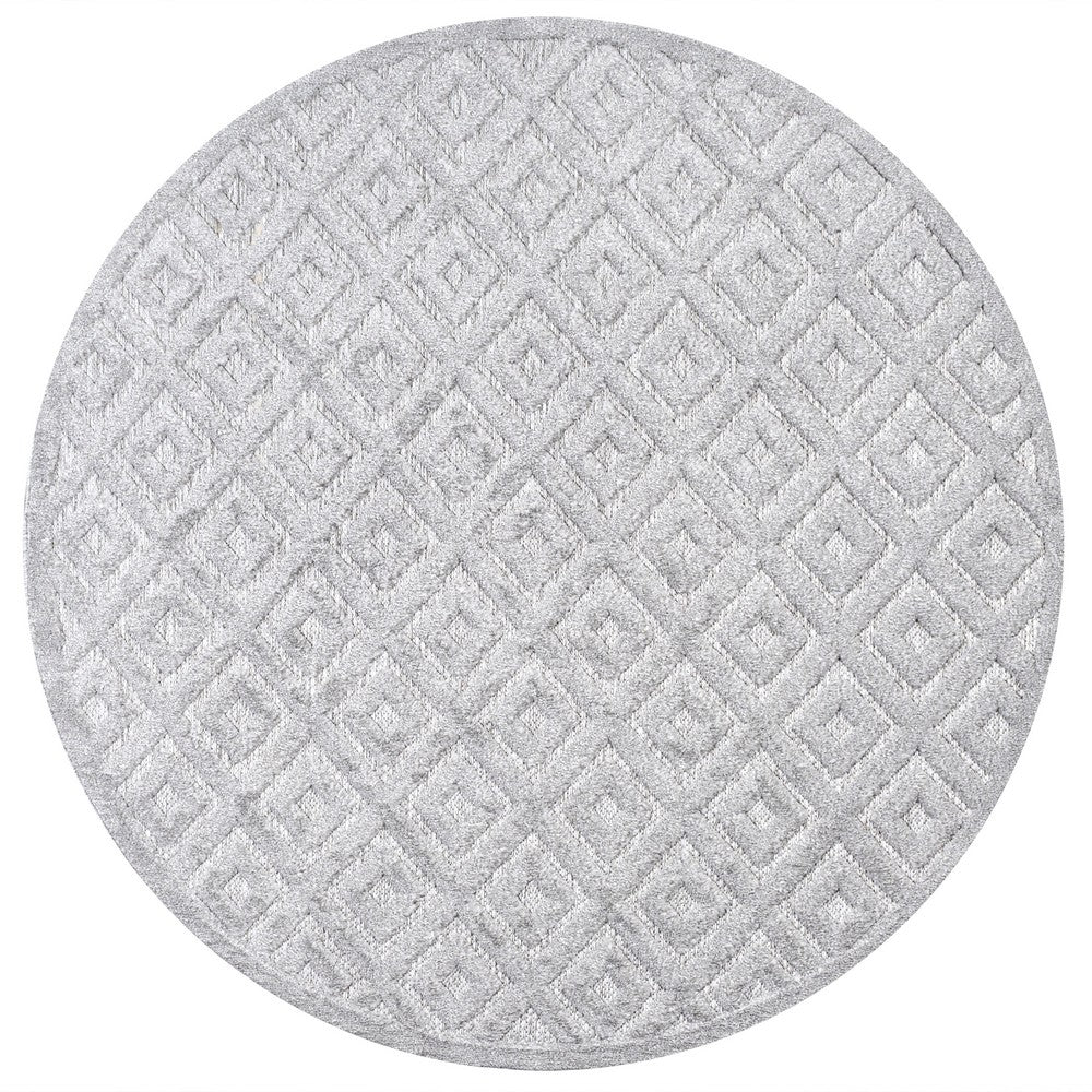 Zachariah neutral Diamond Trellis Indoor/outdoor Area Rug