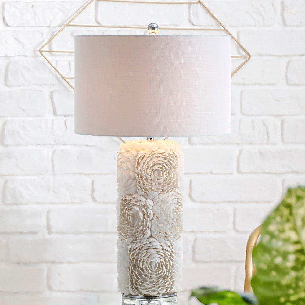 Kendrick 28.5" Seashell/Resin/Crystal LED Table Lamp