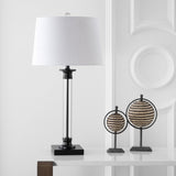 Jaxen 30" Glass and Metal LED Table Lamp, Set of 2