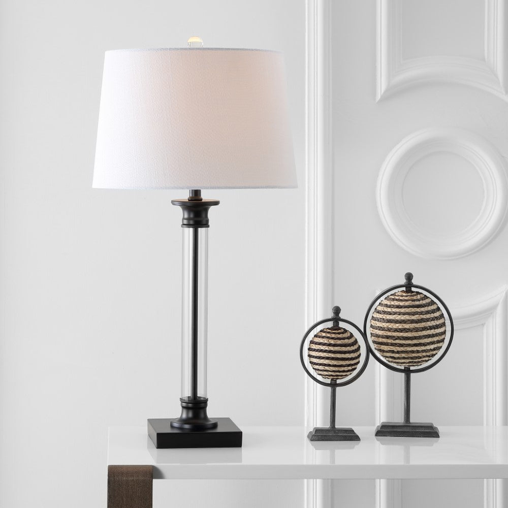 Jaxen 30" Glass and Metal LED Table Lamp, Set of 2