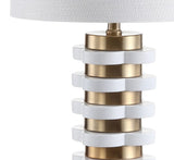 Ryder 26.5" Quatrefoil Striped Resin LED Table Lamp