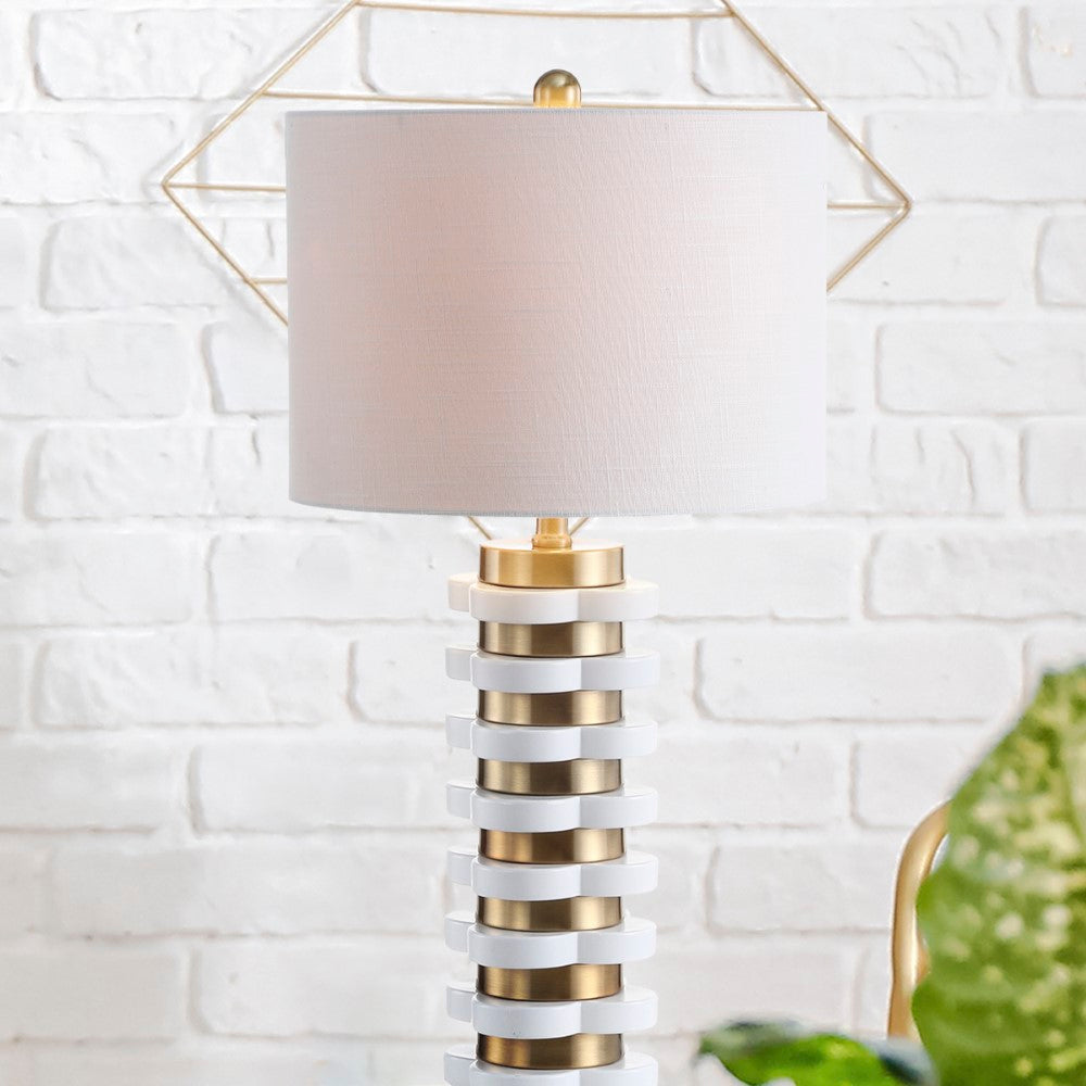 Ryder 26.5" Quatrefoil Striped Resin LED Table Lamp