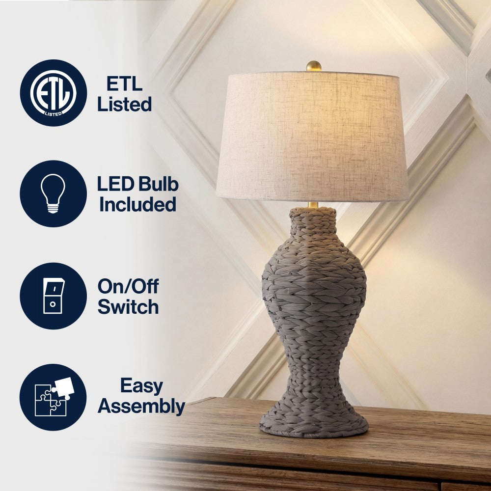 Kyla 31" Seagrass Weave LED Table Lamp