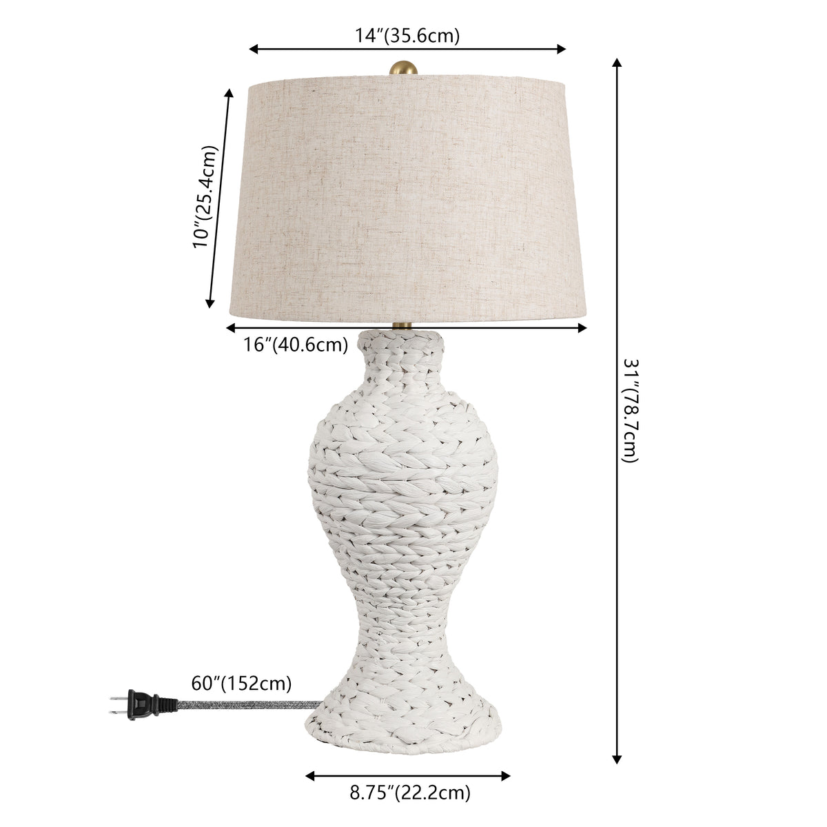 Kyla 31" Seagrass Weave LED Table Lamp