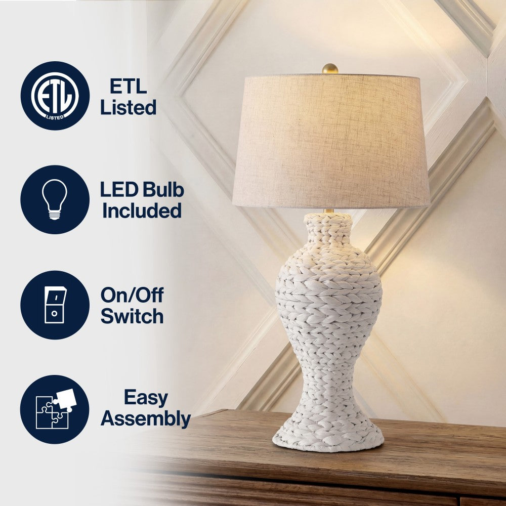 Kyla 31" Seagrass Weave LED Table Lamp