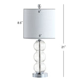 Bowery 21" Glass/Metal LED Table Lamp