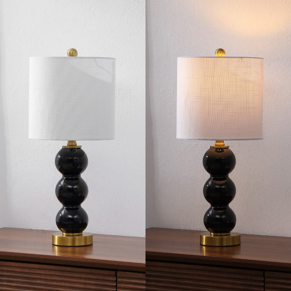 Bowery 21" Glass/Metal LED Table Lamp