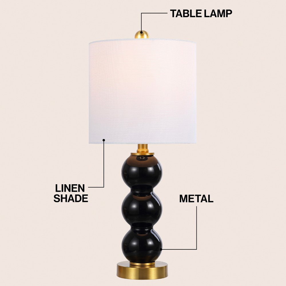 Bowery 21" Glass/Metal LED Table Lamp