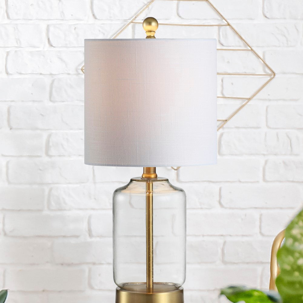 Owl 20.5" Glass/Metal LED Table Lamp