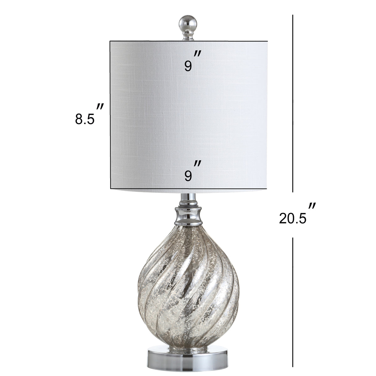 Paradise 20.5" Glass/Metal LED Table Lamp