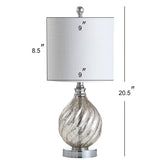 Paradise 20.5" Glass/Metal LED Table Lamp