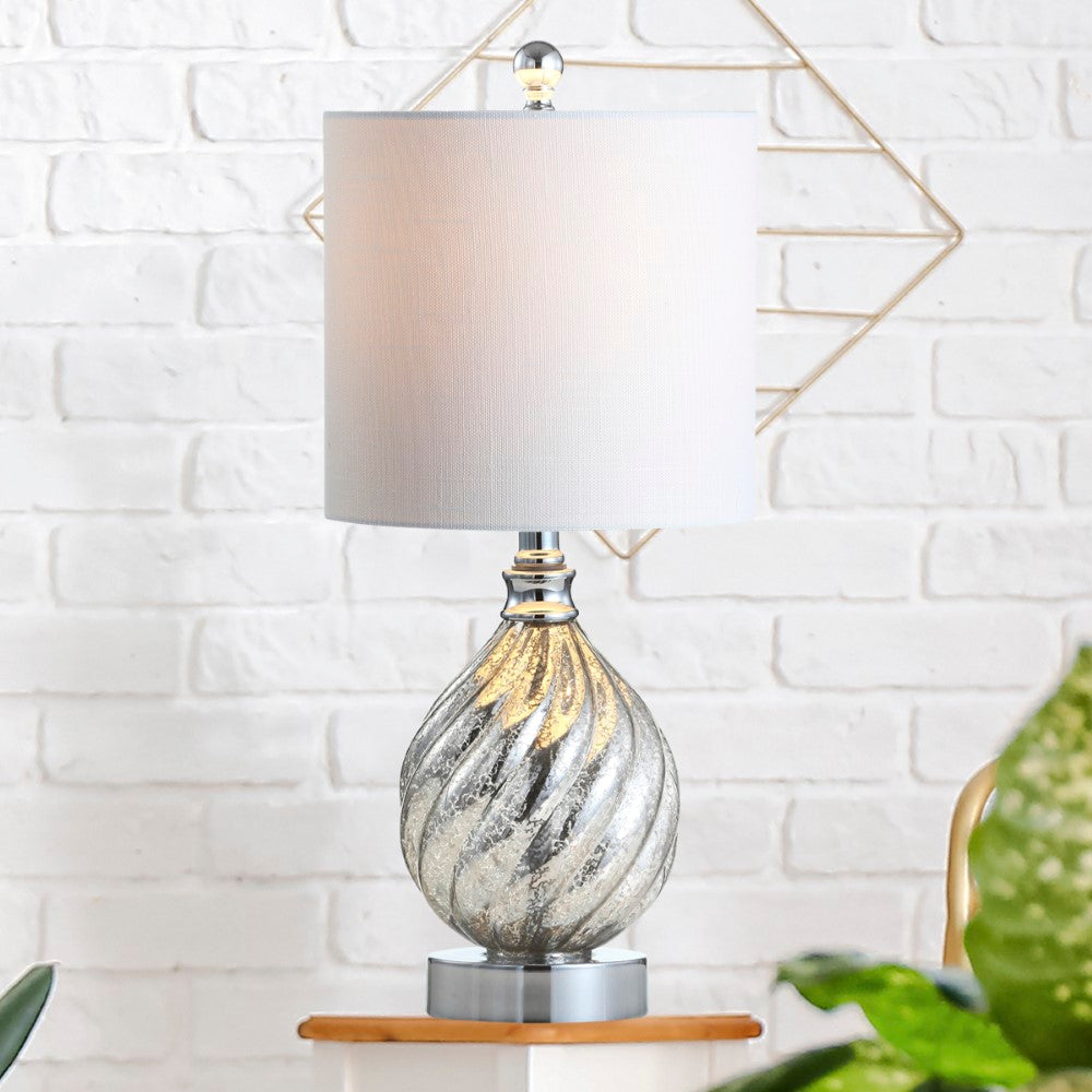 Paradise 20.5" Glass/Metal LED Table Lamp